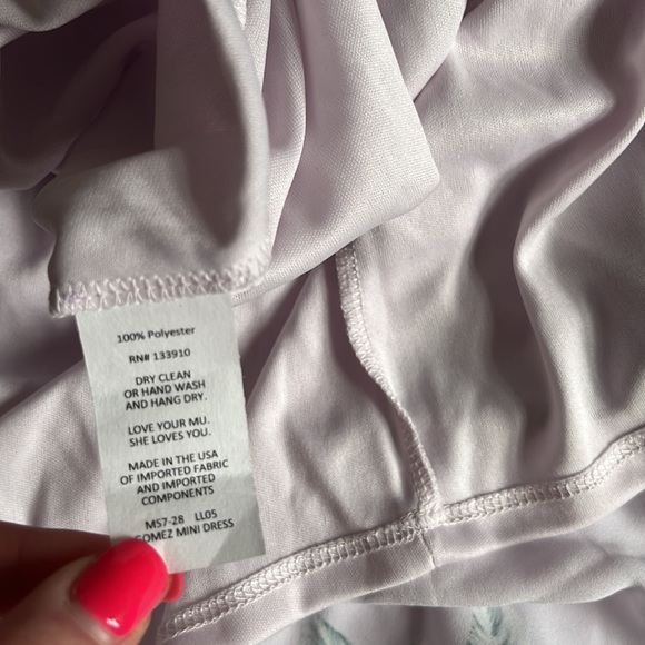 NWT Show Me Your MuMu Lilac Floral Gomez Mini Dress - Picture 8 of 9